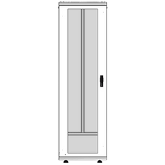 Gabinete Rack 42 Unidades / Piso 19 Pulgadas / Puerta Cristal Templado / Capacidad Carga 1000 Kg / Acero Calibres 16-18-20 / Ventilación Superior / Ruedas y Niveladores / Cerradura Seguridad