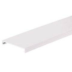 Tapa para Canaleta Ranurada, de 57.2 mm de Ancho, 1828.8 mm de Largo, Color Blanco