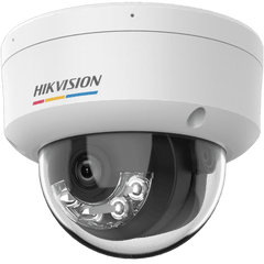 [Dual Light + ColorVu] Domo IP 2 Megapixel / Lente 2.8 mm / 30 mts IR + 30 mts Luz Blanca / Micrófono Integrado / ACUSENSE Lite / Exterior IP67 / IK08 / dWDR / PoE / Micro SD