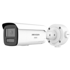 [ PROTECCIÓN ACTIVA ] Bala IP 4 Megapixel / Lente 4 mm / 60 mts IR / Exterior IP67 / Micrófono y Bocina Integrado (Audio de Dos Vías) / DARKFIGHTER / PoE+ / Luz Estroboscopica / ONVIF / Micro SD / 4 Analíticos