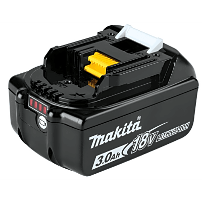 Batería LXT Litio-Ion de 18V 3 Ah, con led indicador de nivel de carga.