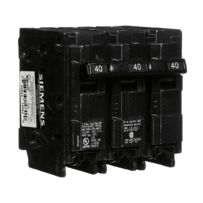 Interruptor automático enchufable tipo QP 3 polos, 40 amp