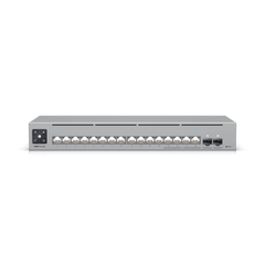 UniFi Switch Pro Max 16 con funciones Capa 3, 16 puertos EtherLight RGB / (4) puertos 2.5 GbE y (12) puertos GbE /(2) puertos SFP+ 10G /con pantalla táctil informativa