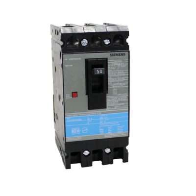 Interruptor Termomagnético ED6 600V 3X50A, Sin zapatas principales.