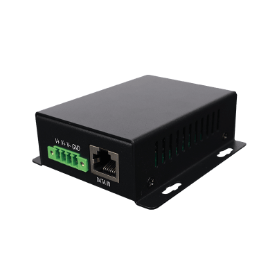 Inyector PoE Industrial / Ideal para Aplicaciones Solares / Entrada 9-42 Vcc / Salida PoE 48V / Conexión plug and play / Ideales para Conectar Cámaras PoE