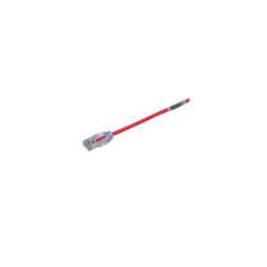 Cable de Parcheo TX6, UTP Cat6, Diámetro Reducido (28AWG), Color Rojo, 0.5 m