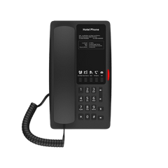 Teléfono IP WI-FI para Hotelería, Puerto USB-A para carga, 5 teclas programables para servicio rápido (Hotline), plantilla personalizable con PoE