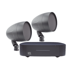 KIT Amplificador VSSL A1X | 2 Bocinas Acoustiscape TruAudio Modelo AS2T |  IP66