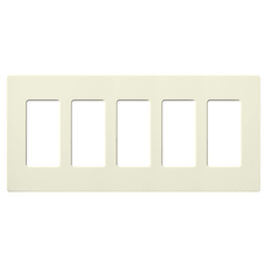 Placa de pared 3 espacios, color blanco, para atenuador (dimmer), switch ó control remoto PICO inalámbrico.