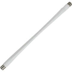 Jumper Coaxial Delgado Color Blanco de 25.4 centímetros de Longitud y Conectores F Hembra en Ambos Extremos. 75 Ohm de Impedancia.