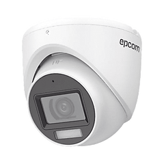 [Dual Light + ColorVu] Turret TURBOHD 3K (5 Megapixel) / Lente 2.8 mm / 30 mts IR + 20 mts Luz Blanca / Gran Angular 104.9° / Exterior IP67 / dWDR / 4 Tecnologías / Policarbonato