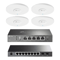 Kit de Iniciación en redes OMADA / 1 Router / 1 Switch TL-SG2210P / 4 Punto de Acceso EAP613
