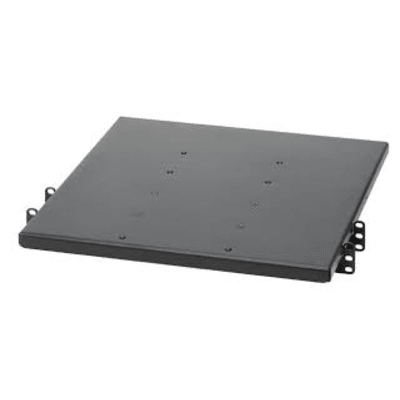 Charola de Doble Fijación en Rack de 2 Postes, 635 mm de Profundidad, y Soporte de Peso de 113 Kg, 1 UR, Color Negro