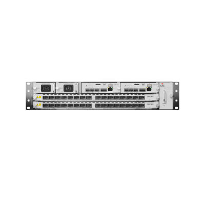 OLT Modular tipo Chasis GPON/XGS-PON Combo,1 Tarjeta de Servicio de 16 Puertos GPON, 2 Ranuras, 1 Fuente de Alimentación AC, 2 UR