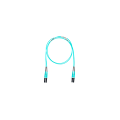 Jumper de Fibra Óptica Multimodo 50/125 OM4, LC-LC Duplex, OFNR (Riser), Color Aqua, 18 Metros