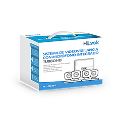 (MICRÓFONO Integrado) Kit TurboHD 1080p Lite / DVR 4 canales / Audio por Coaxitron / 4 Cámaras Bala de Policarbonato con Micrófono Integrado