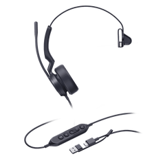 Diadema Alámbrica Yealink UH44 Mono USB-C/A Certificada con Microsoft Teams