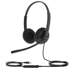 Diadema USB Yealink UH34 Lite Dual con Almohadillas de Esponja y Certificación Microsoft Teams