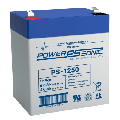 Batería 12V, 5.0AH, Para Respaldo, Tecnologías AGM/VRLA, 5 Años Vida Útil, Terminales F2, Reconocida UL