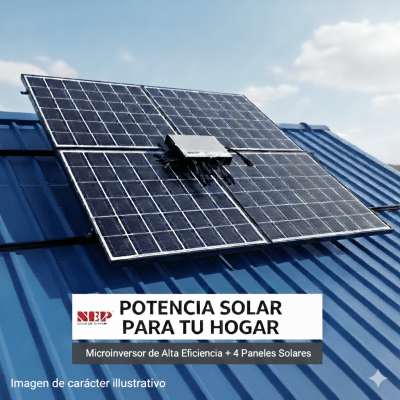 Kit Solar Interconexión  / 2.2 kW  220Vca / Microinversores NEP / Montaje Incluido