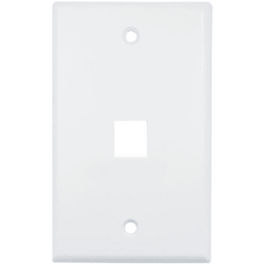 Placa de Pared (Face Plate) / 1 Puerto / Color Blanco / Caja con 20 Piezas / ABS