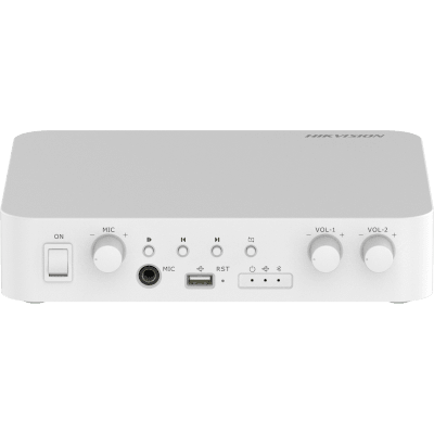 Amplificador una Zona compatibilidad con spotify / 2 Canales / 40 W por Canal / Conexión Bluetooth / Salida 4-8 Ω x 2 / 100V COM x 2 / Uso Interior / conector LAN -  DS-QAE1A80G1-VB/ST