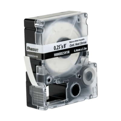 CASSETTE D ETIQUETAS CONTINUA TERMO CONTRACTIL  .25 IN D/ANCHO X 2.4M D/LARGO