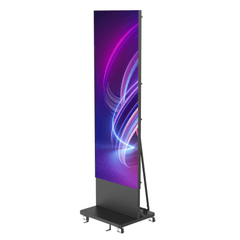 Poster LED de Piso / Pixel Pitch 1.8 mm / Modular (Puede Crecer con Mas Posters) / Case para Transporte / Uso en Interior / Calidad de Video Destacada