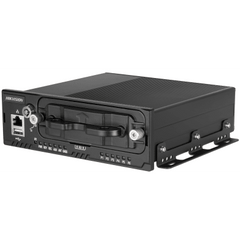 NVR Móvil de 8 Canales / 5 Megapixel / 4 Puertos PoE + 4 Vía Switch / 2 Bahías de HDD / Incluye Modulo GPS / Conector M12