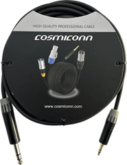 Cable 6.35mm a 3.5mm, conectores color negro MP3X-B - MTP3C-BG, length 3m