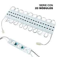 Módulo LED Resistente a Intemperie / 4500 Lúmenes / 110V / Luz Cálida 2 700 K / Hasta 20 Módulos en Serie / No Requiere Transformador.