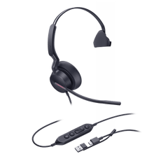 Diadema Alámbrica Yealink UH46 Mono USB-C/A Certificada con Microsoft Teams