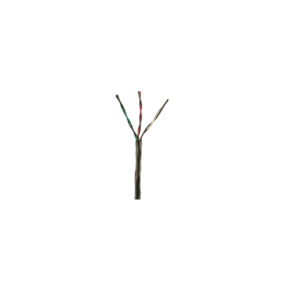 Bobina de Cable de Cobre de 3 Pares Clase 4 Para Sistemas FMPS, 16 AWG, Sin Blindaje, CMR (Riser), Uso Interior/Exterior, Color Negro, Carrete de 609 metros