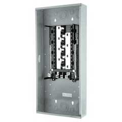 Centro de carga trifásico 3 Fases, 4 Hilos para interruptores QP, de 24 polos - 42 circuitos, 120/240vca, Barras de aluminio 200 Amp, Nema 1, uso interior. Incluye tapa.