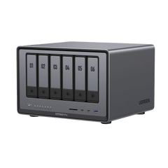 NAS UGREEN NASync DXP6800 Pro / Intel Core i5-1215U 10 Núcleos / 6 Bahías SATA + 2 M.2 NVMe / 2 Puertos Thunderbolt 4 / 2 Puertos 10GbE / 8K HDMI / PCIe 4.0 x4 / DDR5 Hasta 64GB / Compatibilidad Multiplataforma