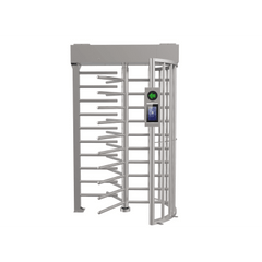 Torniquete SENCILLO (1 Carril) de Cuerpo Completo Bidireccional / Exterior /  Acero Inoxidable SUS304 / 30 Personas por Minuto / Compatible con Reconocimiento Facial (Terminal no Incluida)