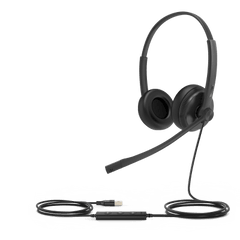 Diadema Alámbrica UH34 Dual de Yealink USB Compatible con Teléfonos IP y Computadoras.