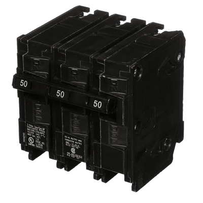 Interruptor automático enchufable tipo QP 3 polos, 50 amp