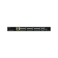 Switch de Agregación Capa 3 / 4 Puertos Gigabit Ethernet / 24 Puertos Gigabit SFP / 4 Puertos 10Gigabit SFP+ / QoS Integrada / Soporte IPv6 e IPv4 / Seguridad Avanzada / Stacking /