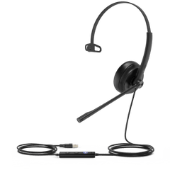 Diadema Alámbrica UH34 Mono USB / 3.5mm Teams de Yealink con Almohadillas de Cuero