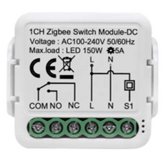 ZigBee Modulo switch relevador salida de Contacto Seco /  100-240V / 5A / 150W LED