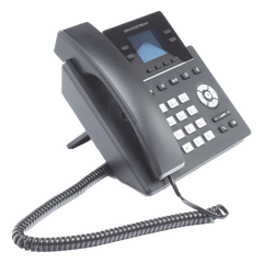 Teléfono IP Grado Operador, 4 líneas SIP con 2 cuentas, puertos Gigabit PoE, pantalla a color 2.4", codec Opus, IPV4/IPV6 con gestión en la nube GDMS