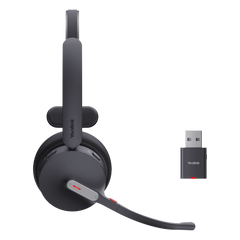 Auriculares Yealink WH64 Hybrid Mono UC/Adaptador DECT y auriculares Bluetooth integrados/Cancelación de ruido con 3 micrófonos/Hasta 32 horas de conversación