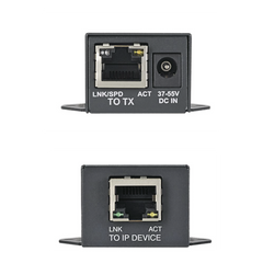 Kit de Extensor PoE/PoE+, Hasta 610 Metros (2000 ft) con Cable Cat5e o Cat6, 10/100Mbps, Incluye Transmisor, Receptor y Fuente de Alimentación