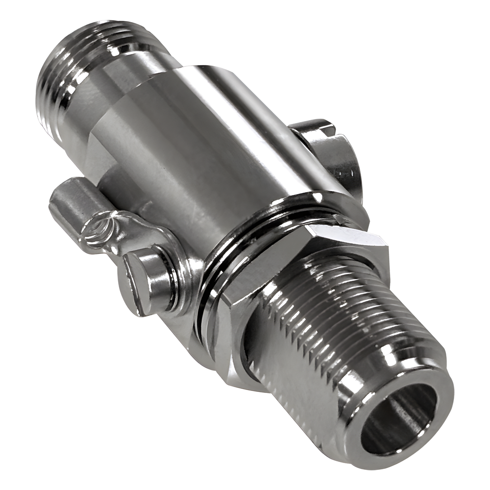 Protector Contra Descargas Eléctricas / Rango de Frecuencia de DC a 5.8 GHz / Impedancia 50&Omega; / Protección Bidireccional / Tubo de Descarga de Gas 90V Reemplazable / Conectores N hembra