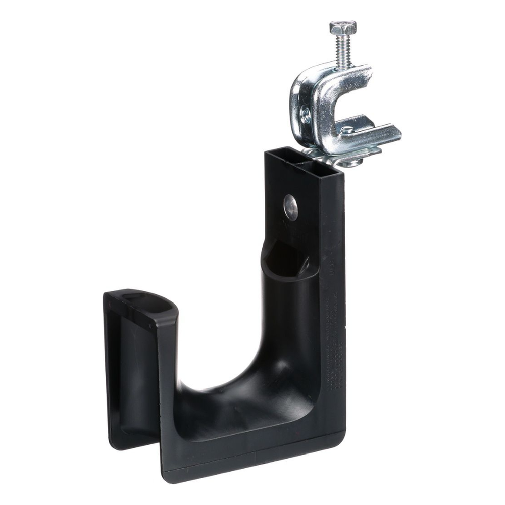 Sujetador STRONGHOLD tipo J (J-Hook), Con Abrazadera de Tornillo para Montaje, Hasta 46 Cables Cat6, Nylon 6.6, Color Negro, 1 pieza