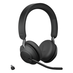 Jabra Evolve2 65, Auricular Stereo Versión MS / Dongle USB-C Link 380c / Cancelación de Ruido (26599-999-899)