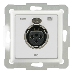 CONEXIÓN CAJA 60 MM. XLR HEMBRA DE PARED. BLANCO.