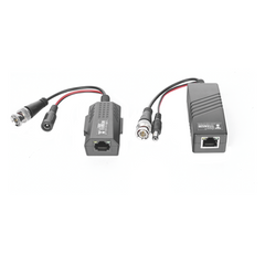 Kit de transceptores activos TURBO HD. Convierte 36/24 Vcc a 12 Vcc regulados, a través de cable  UTP Cat5e / 6. Transmision de 200 m (Revisar tabla de resoluciones )