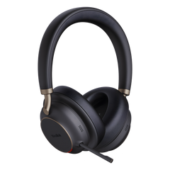 Auriculares supraaurales Yealink BH76 Plus Stereo UC Edition con base de carga/Bluetooth 5.3 con adaptador USB-C y A/Cancelación activa de ruido/Usables sobre la oreja y supraaurales